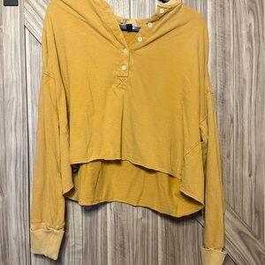 Mustard Yellow Button-Up Long Sleeve